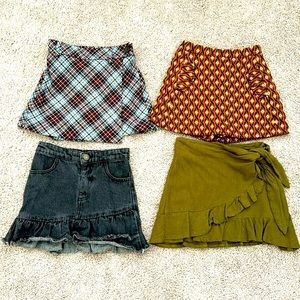 Bundle: 4 of kids girl skirts/ skorts size 5T-6